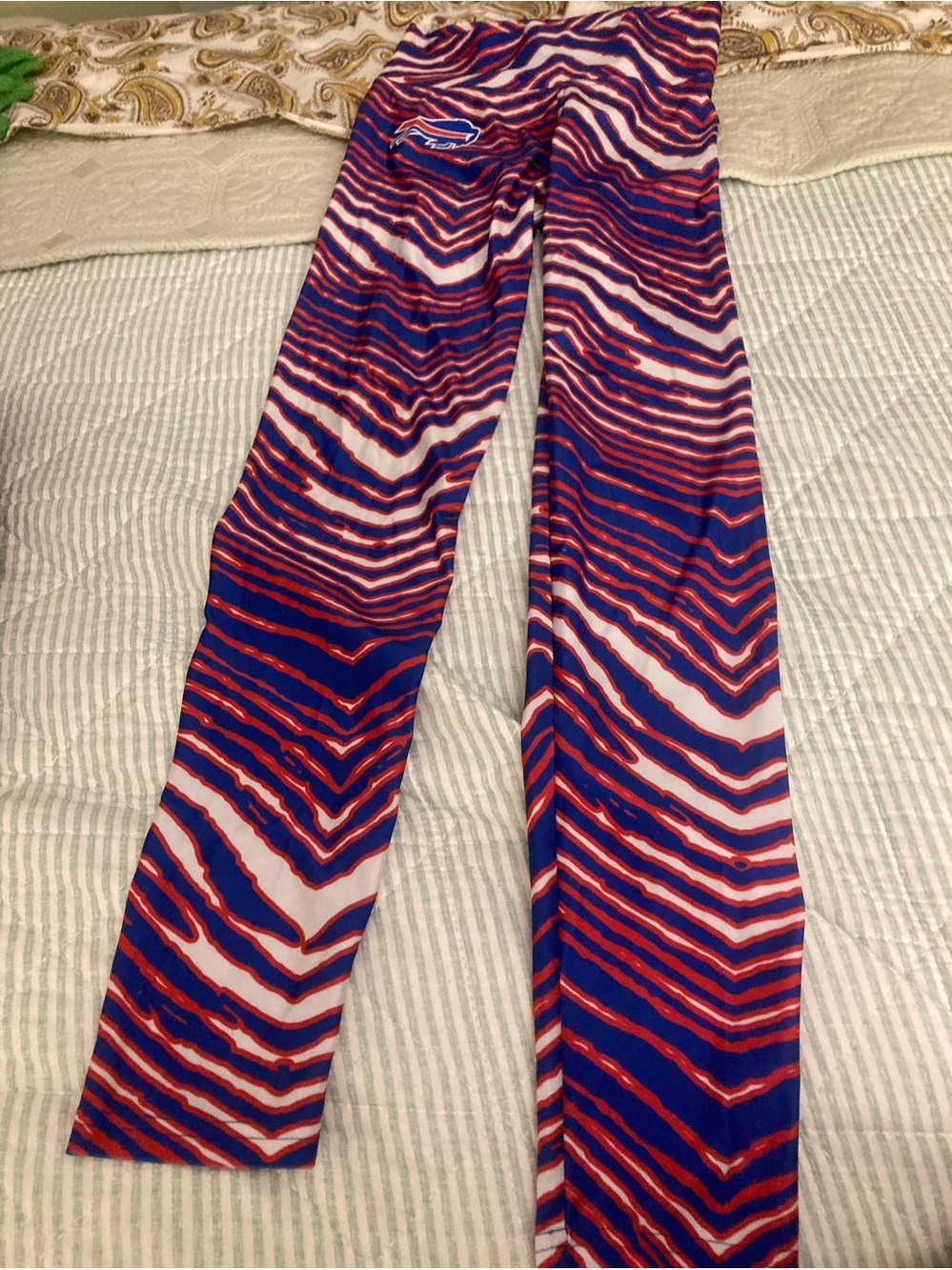Buffalo Bills NFL Team Apparel Zubaz Zebra Womens Legging Sz Small